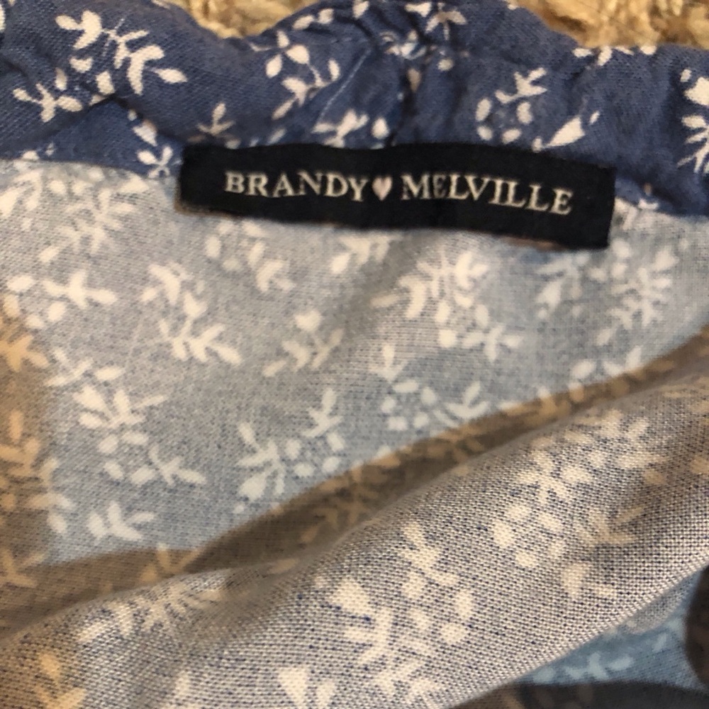 Brandy Melville Blue Floral Skirt - Picture 5 of 5